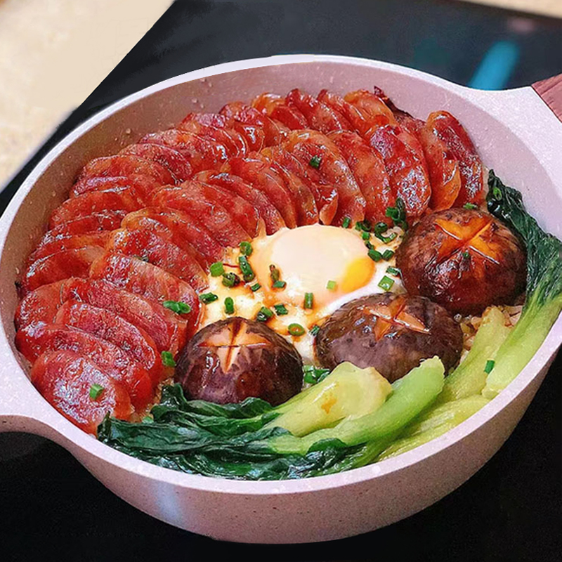 农家三色广式腊肠正宗特色农家手工自制腊肉风味煲仔饭广味香肠